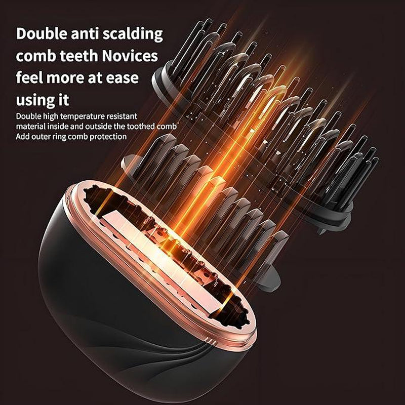 Glambrush Mini Hair Straightener,Rechargeable Wireless Portable Hair Straightener Brush,3-Speed Temperature Control,Mini Hair Straightener for Women,Idea for Home Travel (Pink)