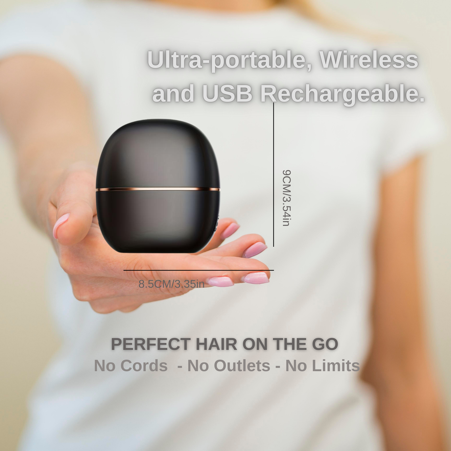 POCKET GLOW 2-in-1 Cordless Mini Styler for Smooth, Frizz-Free Hair